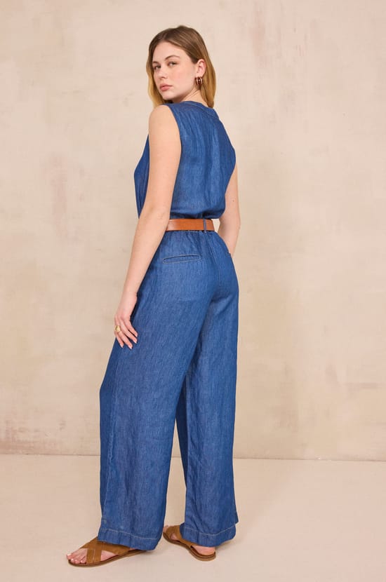 Sleeveless fluid jumpsuit RENATA;${refinementColor}