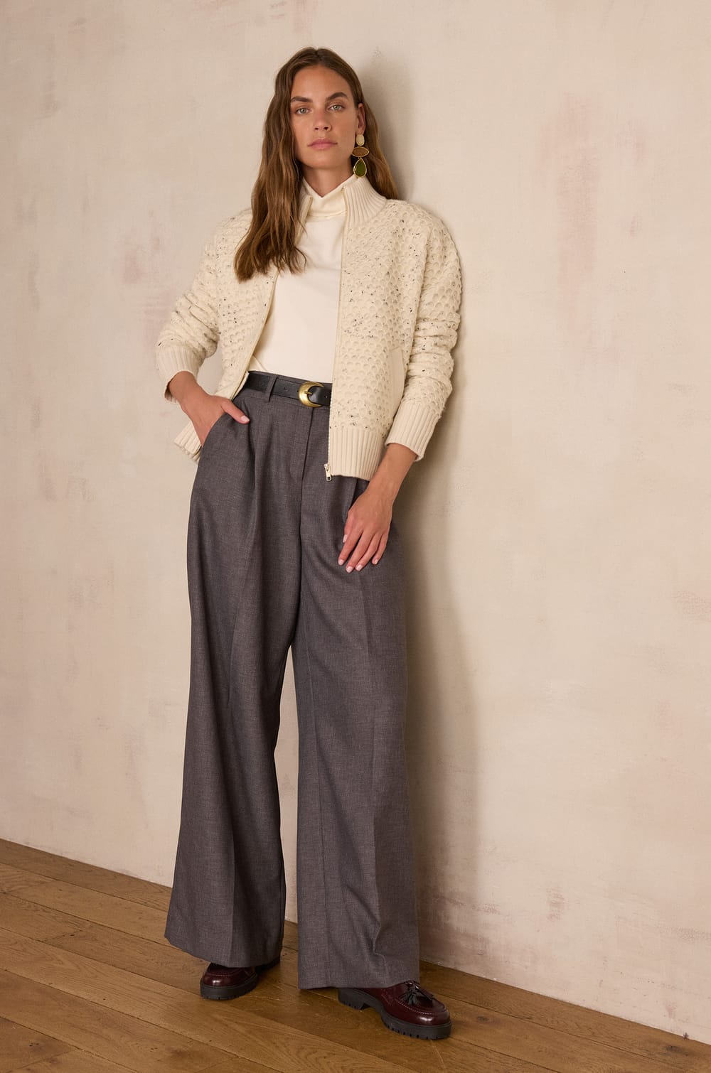 BAKARI speckled jacket;${refinementColor}