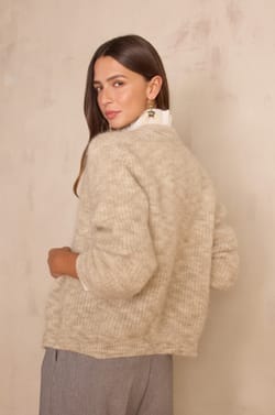BECKY mohair and wool cardigan;${refinementColor}