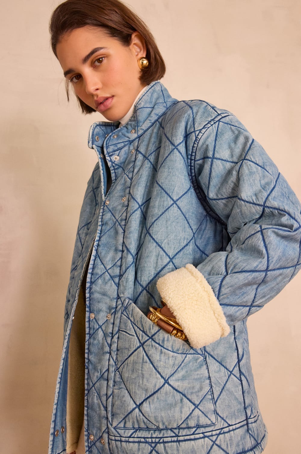 DORIANE denim jacket;${refinementColor}