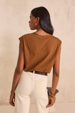 TERENCE cotton sleeveless T-shirt;${refinementColor}