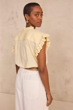 Short-sleeved cotton blouse DEMETRIO;${refinementColor}