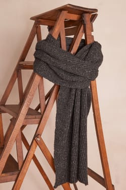 TIM ribbed wool SCARF;${refinementColor}