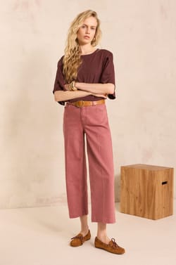 ROSIE cropped straight pants;${refinementColor}