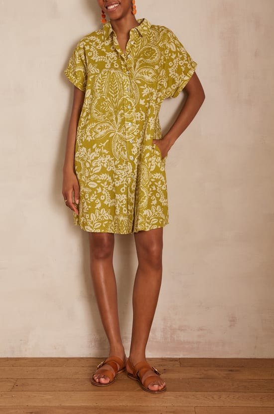 LOUISIANA Leinenhemd Kleid;${refinementColor}