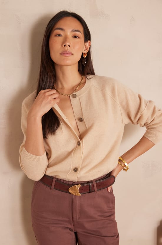 BILLY cashmere Cardigan;${refinementColor}