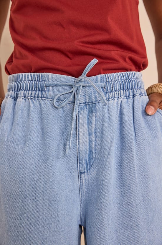 Wijde katoenen jeans SIMON;${refinementColor}