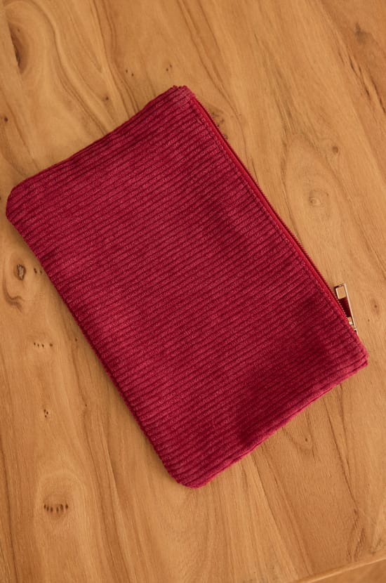 Pochette en velours côtelé GEORGIA;${refinementColor}