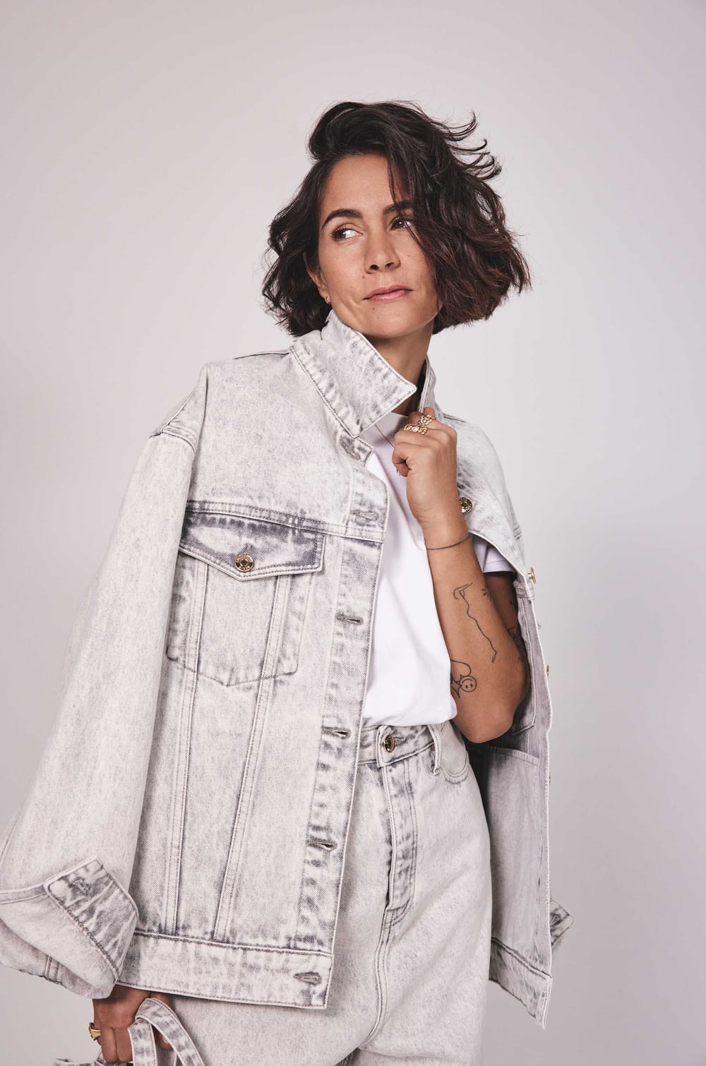 Veste en jean CHARLIE Audrey Lombard X Maison 123;${refinementColor}