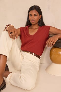 DELYA cotton T-shirt;${refinementColor}