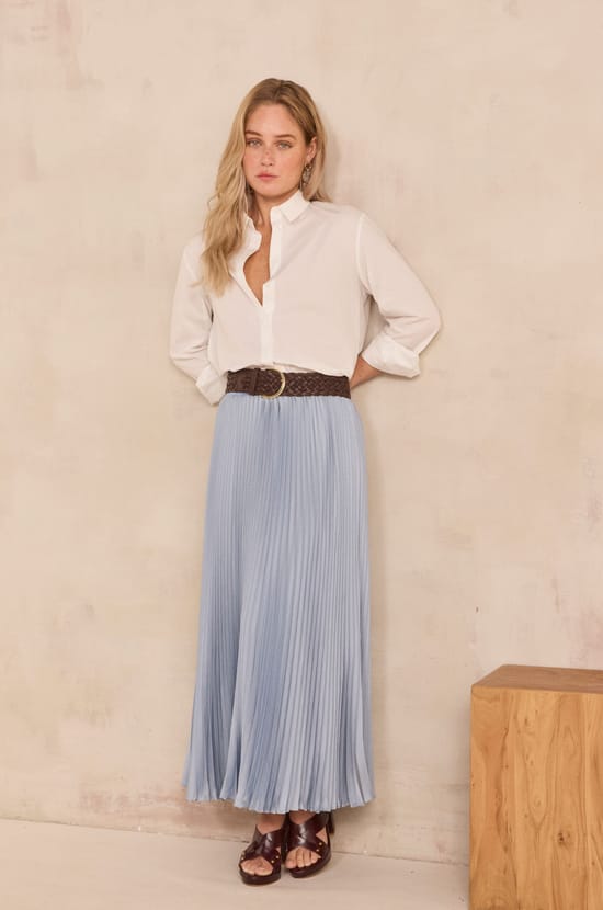 ESTHER pleated skirt;${refinementColor}