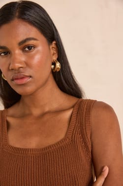 ANNA cotton tank top;${refinementColor}