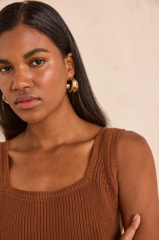 ANNA cotton tank top;${refinementColor}