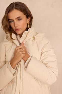 DINA mid-length puffer jacket;${refinementColor}