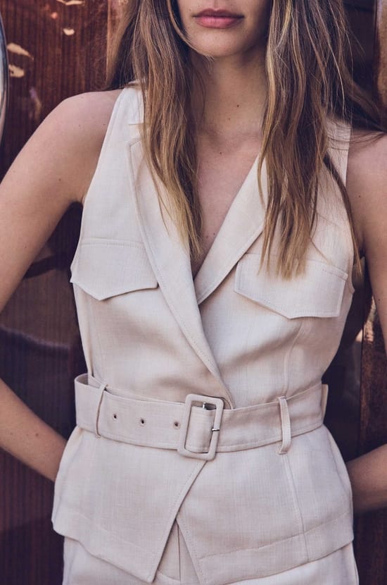 Gilet sans manches PARISSE en coton;${refinementColor}