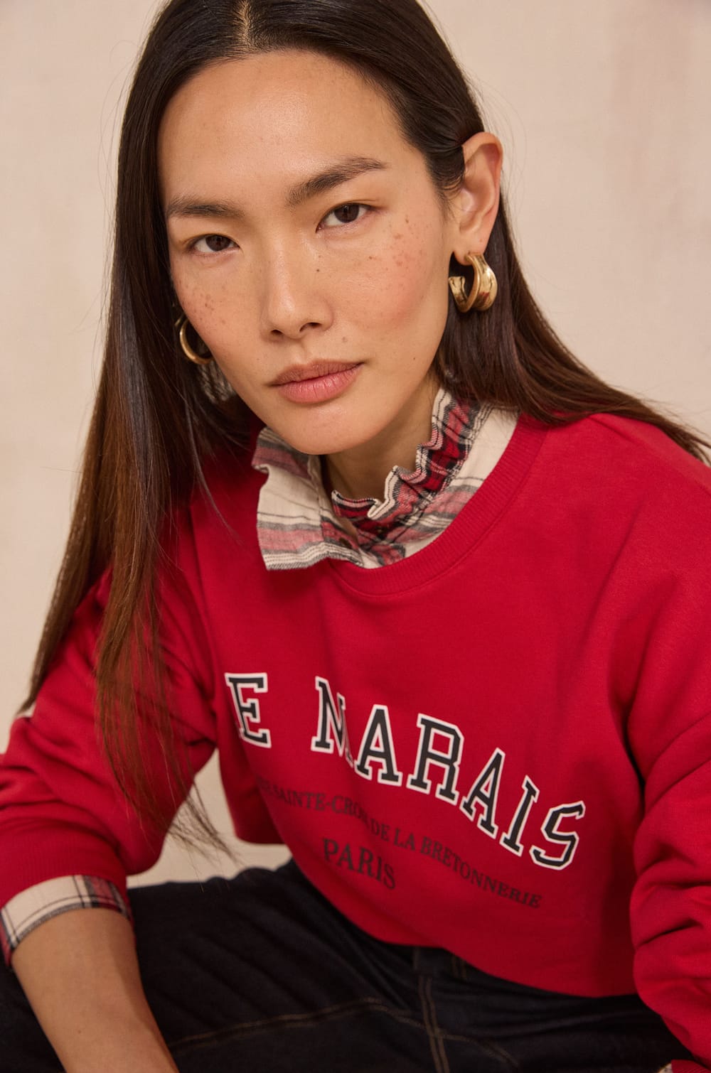 Sweat-shirt en coton MARAIS;${refinementColor}