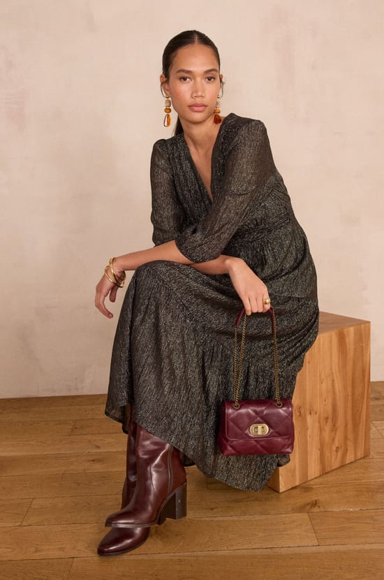 Robe longue iris&eacute; LOUMIA;${refinementColor}