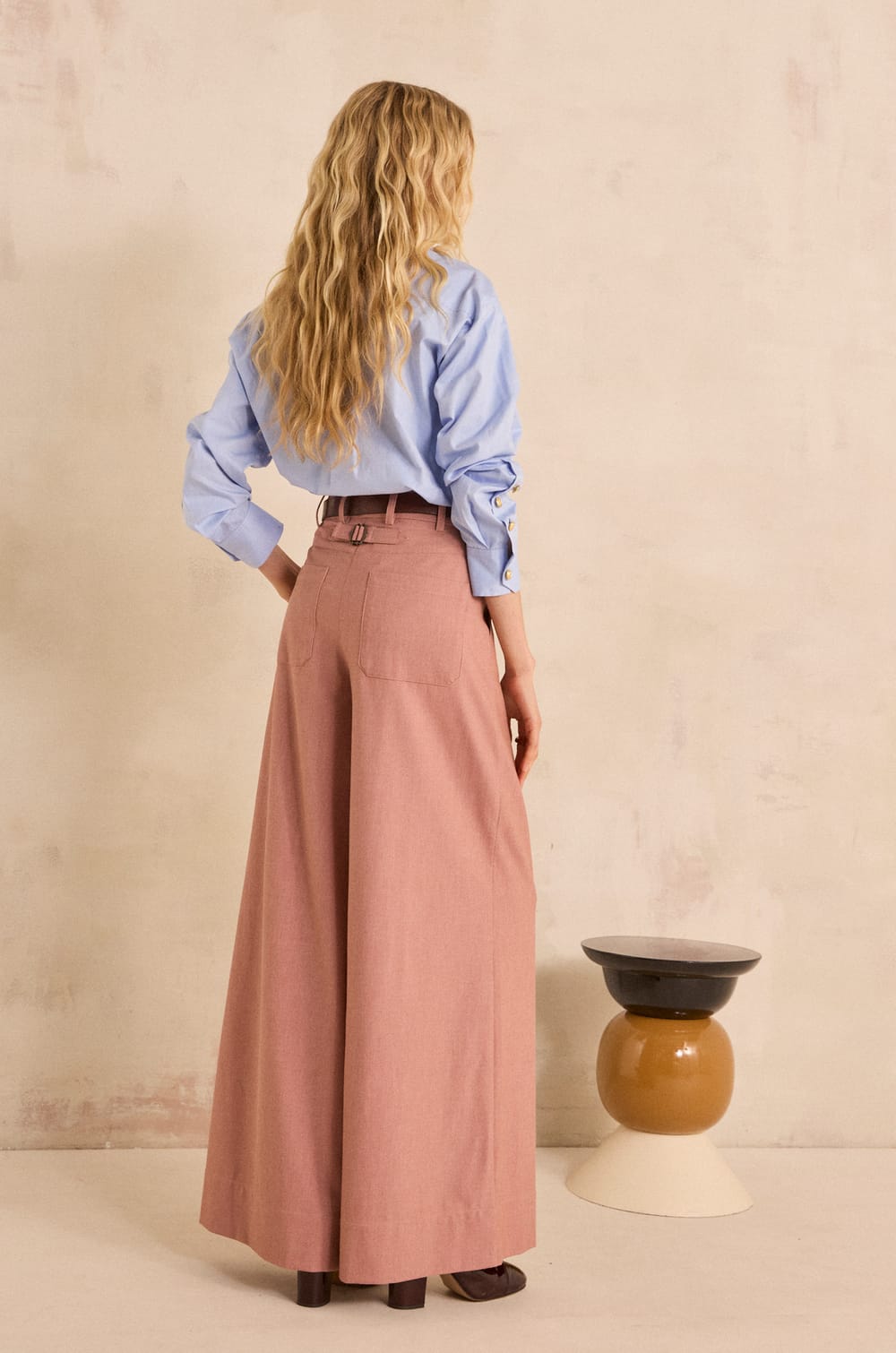 Wide pleated trousers DAISY;${refinementColor}