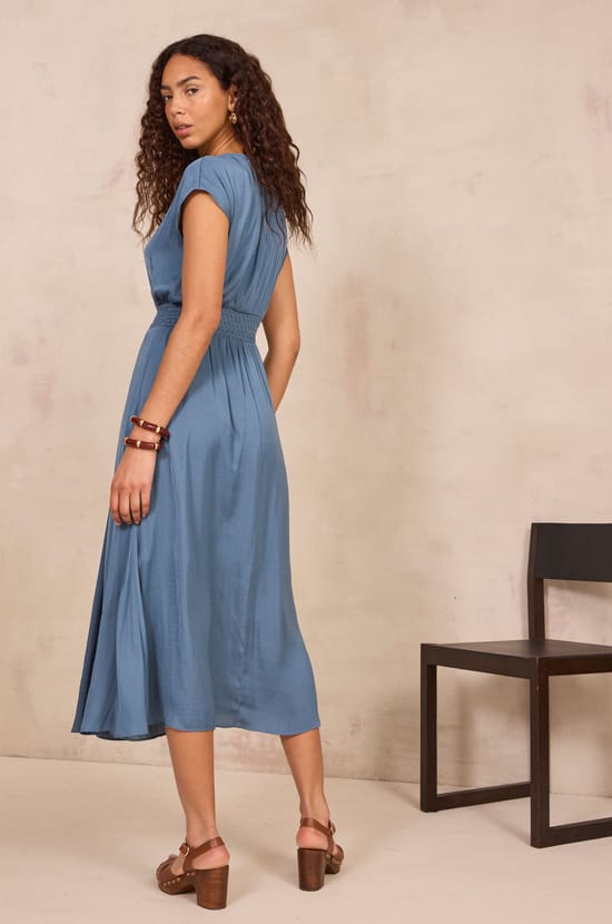 Becky sleeveless straight dress;${refinementColor}