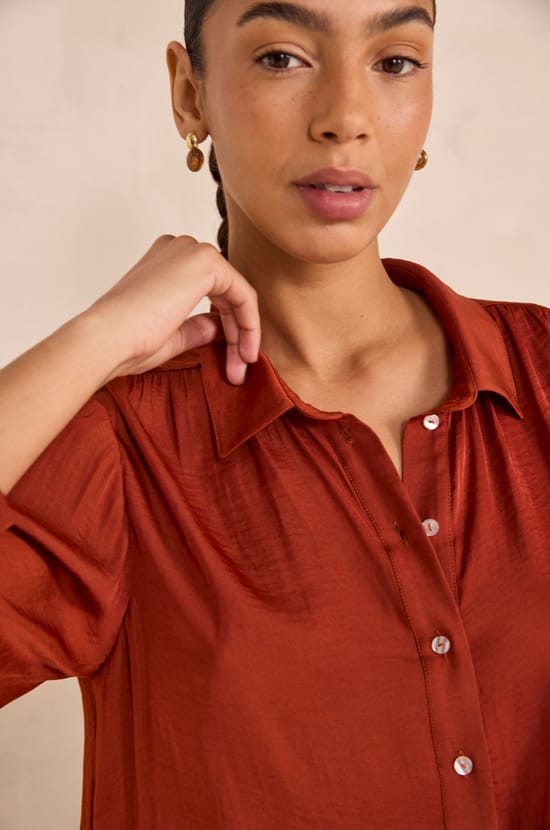 3/4 Sleeve Blouse BABYLON;${refinementColor}