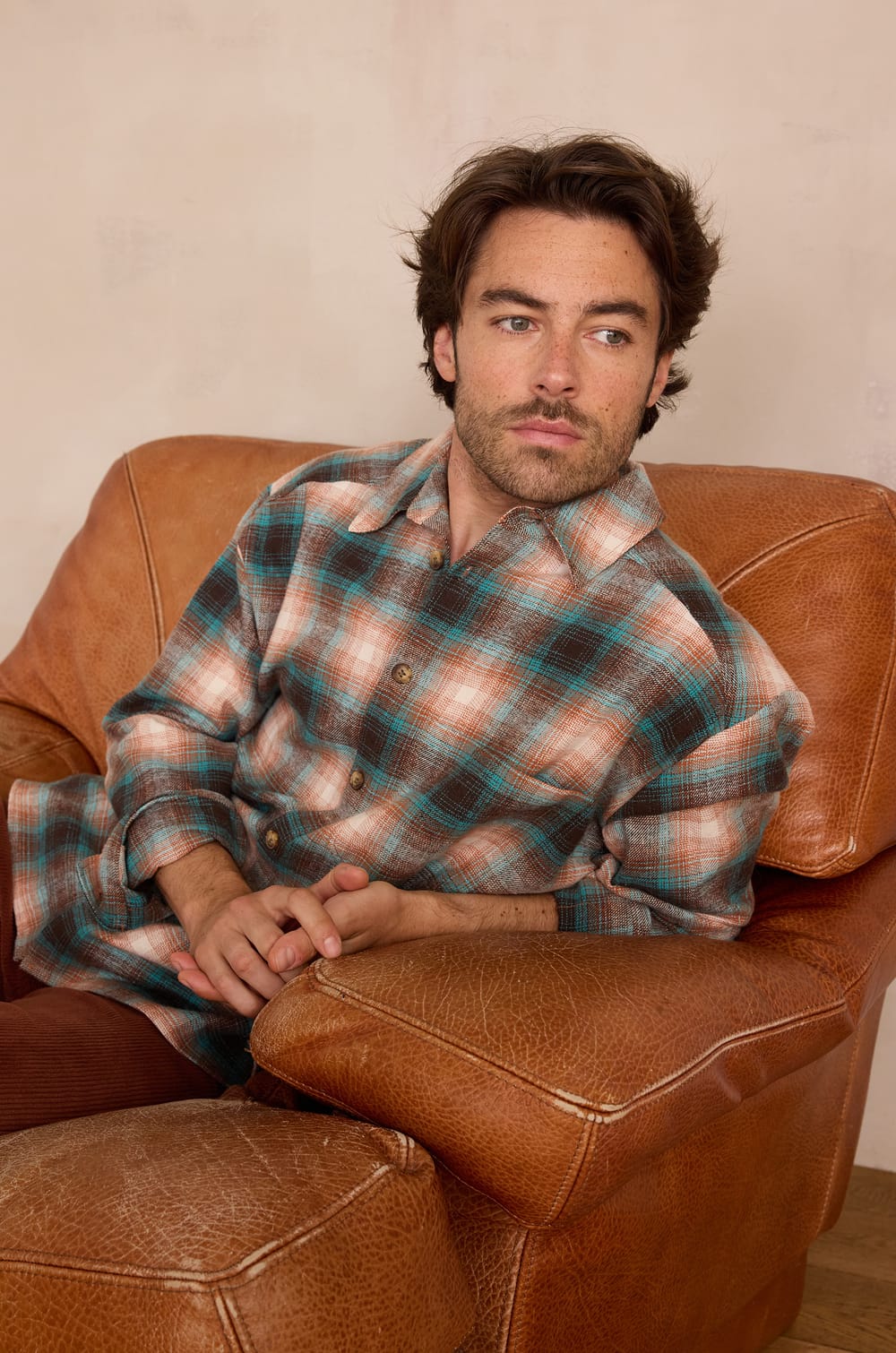 Unisex NOMADE checkered cotton shirt;${refinementColor}