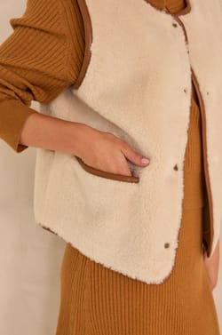 BROOKE cotton blend vest;${refinementColor}