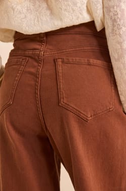 Jean wide leg in cotton SHELBY;${refinementColor}