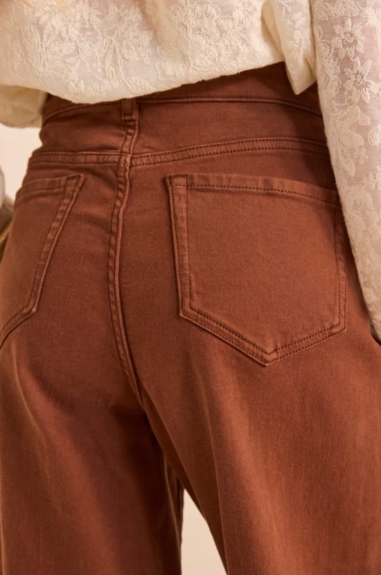 Jean wide leg in cotton SHELBY;${refinementColor}