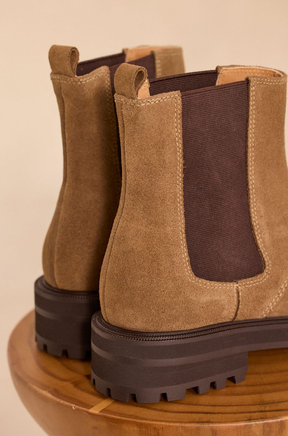 ORION flat suede ankle boots;${refinementColor}