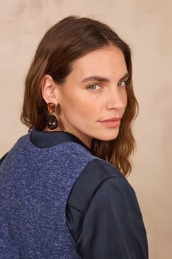 Gilet sans manches en coton m&eacute;lang&eacute; PARKER;${refinementColor}