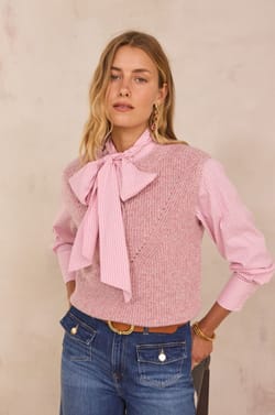 POPPY sleeveless wool jumper;${refinementColor}