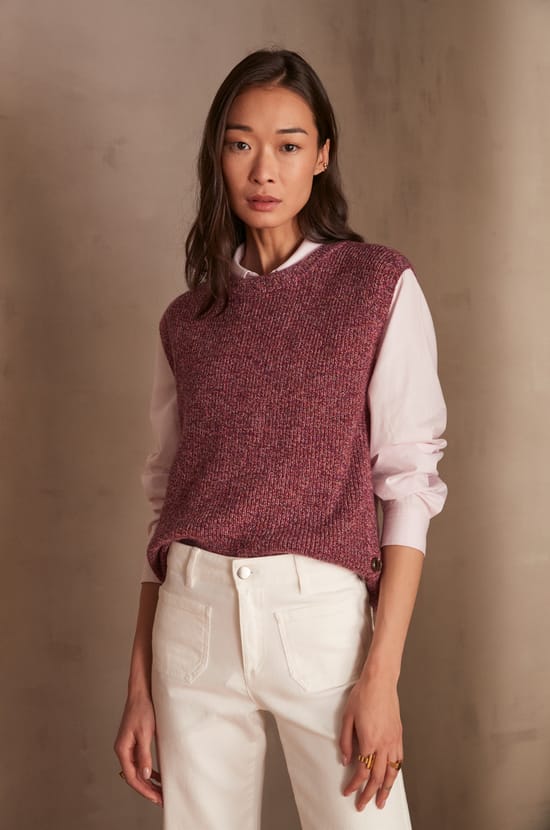 Pull sans manches en laine LEROY;${refinementColor}