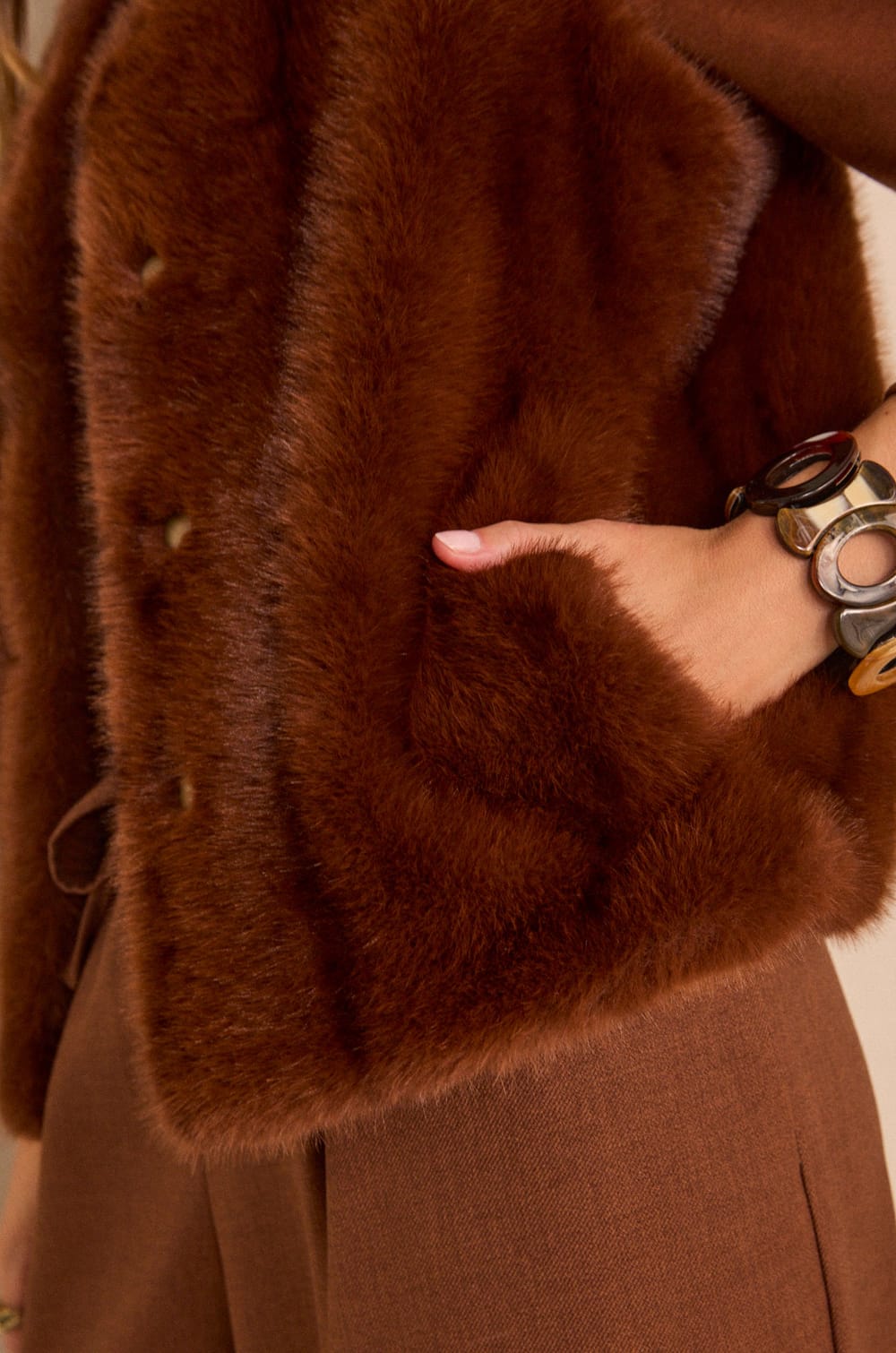 Gilet sans manches cannelle BROOKLYN;${refinementColor}