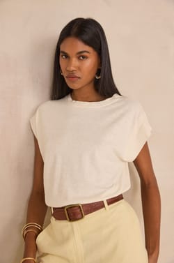 T-shirt &agrave; manches courte en chanvre et coton LOIC;${refinementColor}