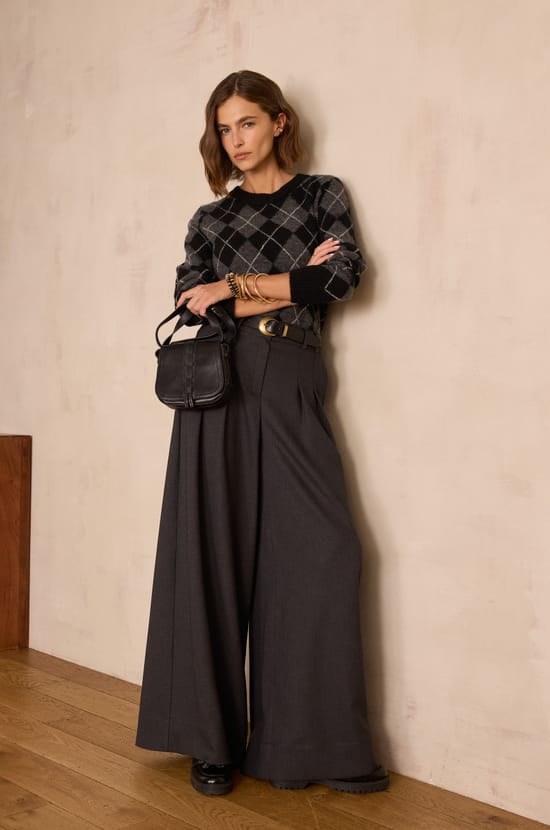 DAISY Wide-leg Trousers;${refinementColor}