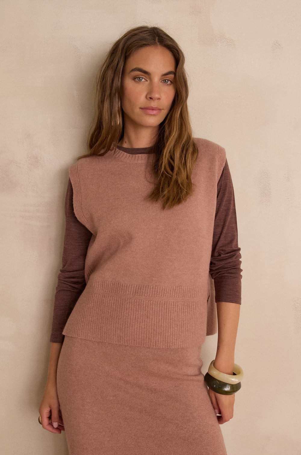 FAUSTINE T-shirt in 100% merino wool;${refinementColor}