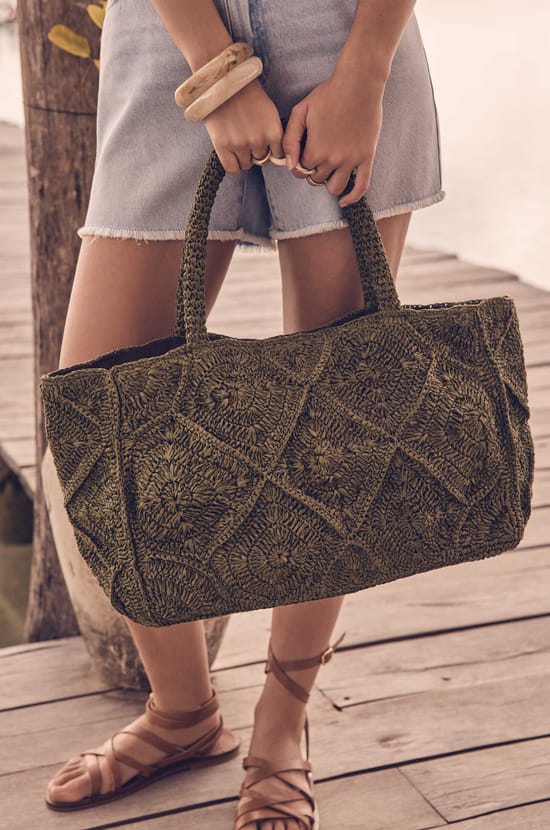 MARLON raffia tote bag;${refinementColor}