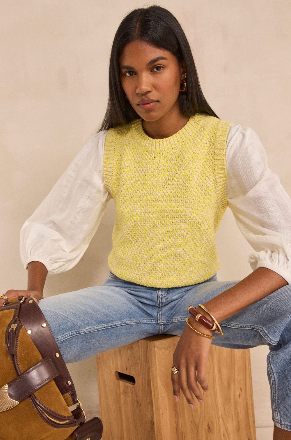 Pull sans manches PERSEE;${refinementColor}