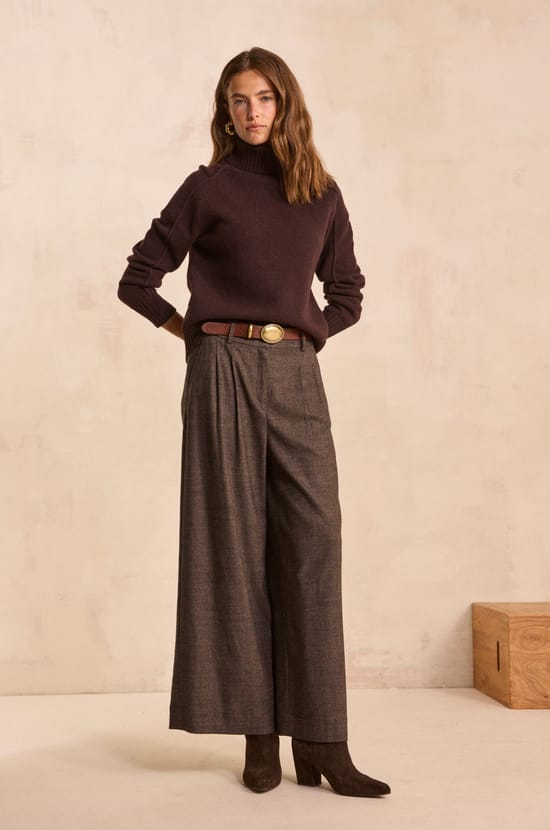 Wide belted pants LIVIO;${refinementColor}