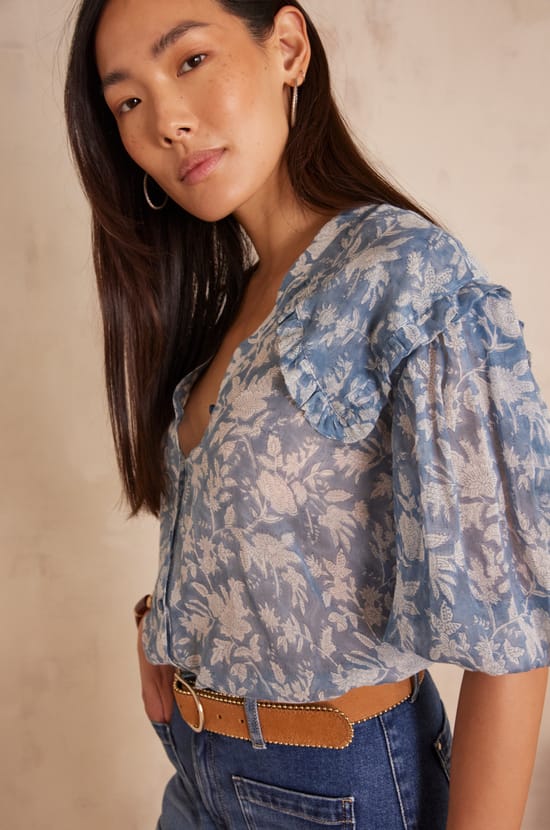 PIO Cotton Blouse;${refinementColor}