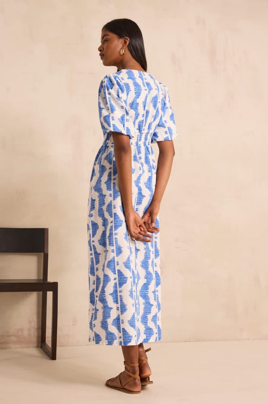 Printed cotton trapeze dress POLLYNA;${refinementColor}