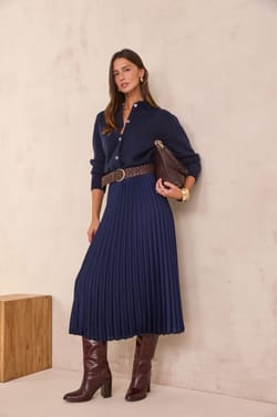 ESTHER pleated skirt;${refinementColor}