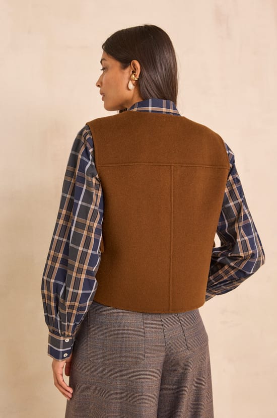 MARIUS mixed wool sleeveless top;${refinementColor}