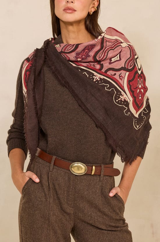 Dressed woven wool scarf REMY;${refinementColor}