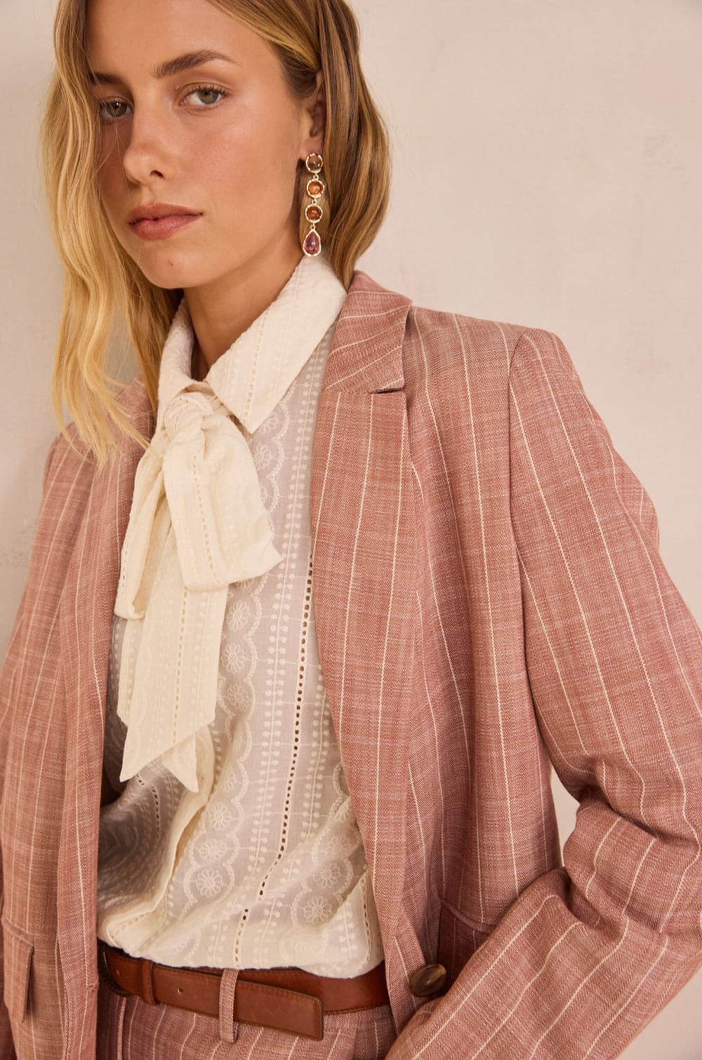 NELIA striped blazer;${refinementColor}