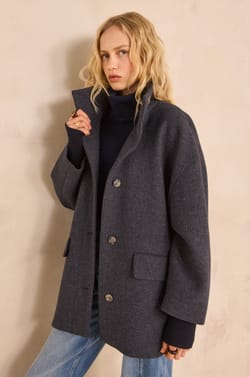 CELIA blend wool coat;${refinementColor}