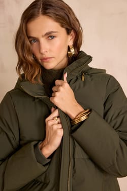 DINA mid-length puffer jacket;${refinementColor}