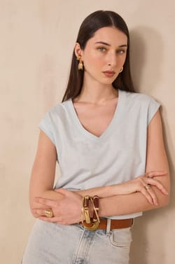 DELYA cotton t-shirt;${refinementColor}