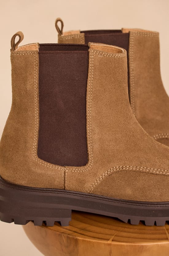 ORION flat suede ankle boots;${refinementColor}