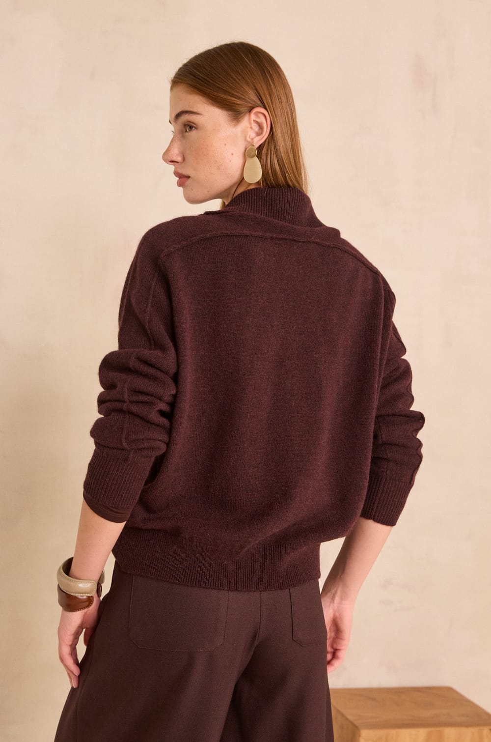 AUGUSTE long sleeve wool sweater;${refinementColor}